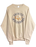 Adult Crewneck - Cream (blue/yellow logo)
